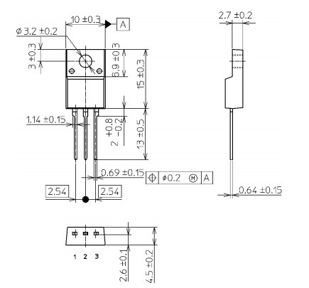 Mechanical Drawing - Toshiba 650V DTMOS-VI Superjunction MOSFETs